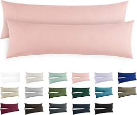 RUIKASI Kissenbezug 40x145 Rosa 2er Set - Oeko Tex 