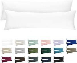 RUIKASI Kissenbezug 40x145 Weiß 2er Set - Oeko