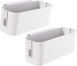 Ruikcoll 2 Stücke Weiß Bett Organizer zum
