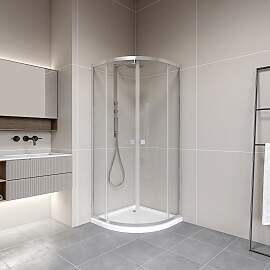 Runddusche MARWELL "LEEDS II", weiß,