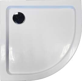 Rundduschwanne SANOTECHNIK, weiß, B:80cm H:12cm