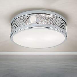 Runde Deckenleuchte ALT WIEN, Nickel, 33cm