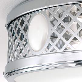 Runde Deckenleuchte ALT WIEN, Nickel, 40cm