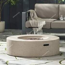 Runde Outdoor-Beton-Propan-Feuerstelle Modern