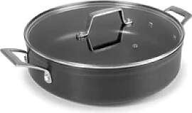 Runde Pfanne mit Deckel aus eloxiertem Aluminium
