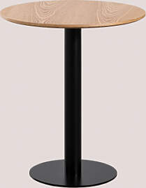 Runder Bartisch Aus Eschenfurnier Frappe Ø70 Cm