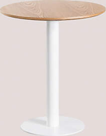 Runder Bartisch Aus Eschenfurnier Frappe Ø70 Cm