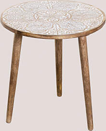 Runder Beistelltisch Ø45 Cm Aus Mangoholz Tienga