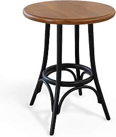 runder Bugholztisch 70cm braun-schwarz