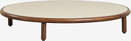 Runder Couchtisch Aus Akazienholz Olivia Beige