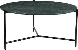 Runder Couchtisch aus grünem Marmor D 90 cm