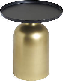 Runder Design-Beistelltisch aus Metall goldfarben