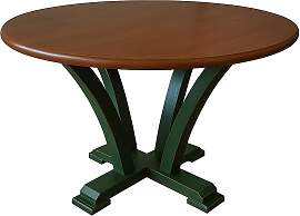 Runder Esstisch 120cm braun-schwarz