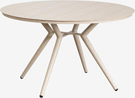 Runder Esstisch Aus Aluminium Valerie Beige