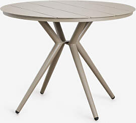 Runder Esstisch Aus Aluminium Valerie Moka Braun