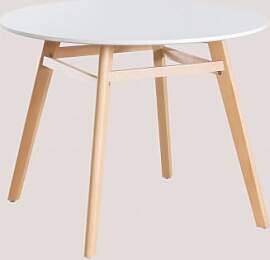 Runder Esstisch Aus Mdf Und Buchenholz Scand