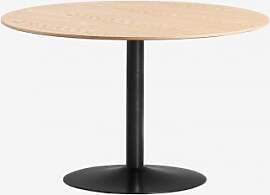 Runder Esstisch Aus Mdf Und Eisen Yvetta Braun