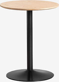 Runder Esstisch Aus Mdf Und Eisen Yvetta Braun