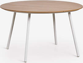 Runder Gartentisch Ø130 Cm Aus Holz Und Stahl