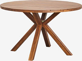 Runder Gartentisch Aus Holz Naele Akazie Braun