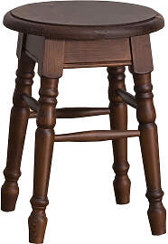 Runder Holzhocker Landhausstil lackiert