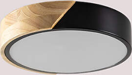 Runder Led-deckenleuchte Aus Eisen Jan Schwarz -