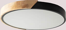 Runder Led-deckenleuchte Aus Eisen Jan Schwarz -