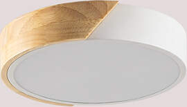 Runder Led-deckenleuchte Aus Eisen Jan Weiss -