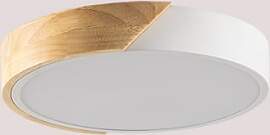 Runder Led-deckenleuchte Aus Eisen Jan Weiss -
