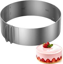 Runder Tortenring Verstellbar 15-30 cm, 5cm Hoch