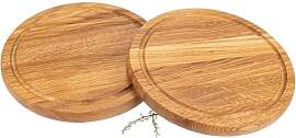 Rundes Holz Schneidebrett aus hochwertiger Eiche