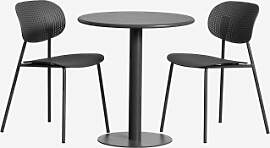 Rundes Tischset Ø70 Cm Mizzi Und 2 Gartenstühle
