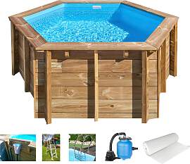 Rundpool GRE "LILI 2", braun, H:107cm