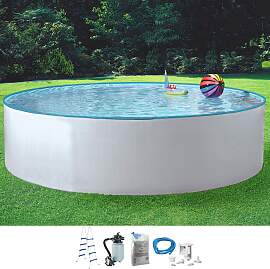 Rundpool KONIFERA "KENO", weiß, H:110cm 