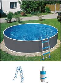 Rundpool MY POOL BWT "HYPE 1", grau,