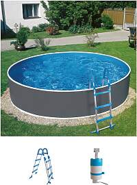 Rundpool MY POOL BWT "HYPE 1", grau,