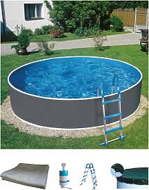Rundpool MY POOL BWT "HYPE 2", grau,