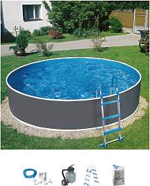 Rundpool MY POOL BWT "HYPE 3", grau,