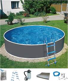 Rundpool MY POOL BWT "HYPE 4", grau,