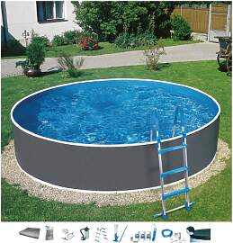 Rundpool MY POOL BWT "HYPE 5", grau,