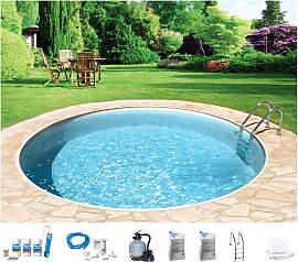 Rundpool MY POOL BWT "mit sandfarbener Folie