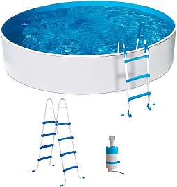Rundpool MY POOL BWT, weiß, H:110cm Ø:360cm,