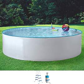 Rundpool MY POOL BWT, weiß, H:90cm Ø:360cm,