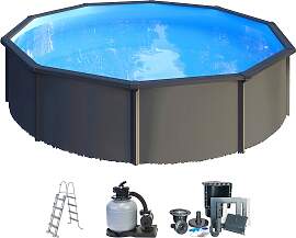 Rundpool SUMMER FUN "CALIFORNIA", grau,