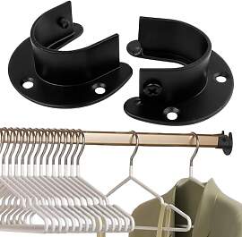 Rundrohr Halterung 32mm, 2 Stück Schwarz