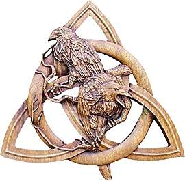 Runenstatue Wanddekor, Krähe ornament auf dem