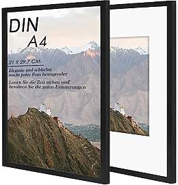 RUN HELIX Bilderrahmen A4 Schwarz 2er Set –