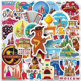 Russland-Aufkleber, russisches Thema, wasserdicht, 