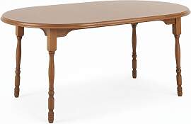 rustikaler Esstisch ausziehbar braun oval