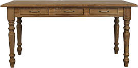 Rustikaler Esstisch im Landhausstil braun gewachst 